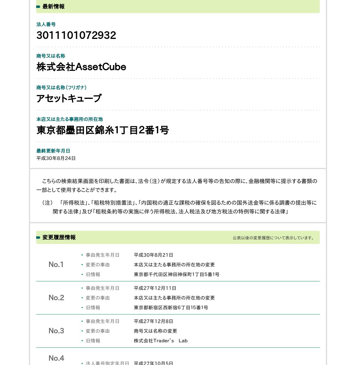 株式会社AssetCubeのスクリーンショット
